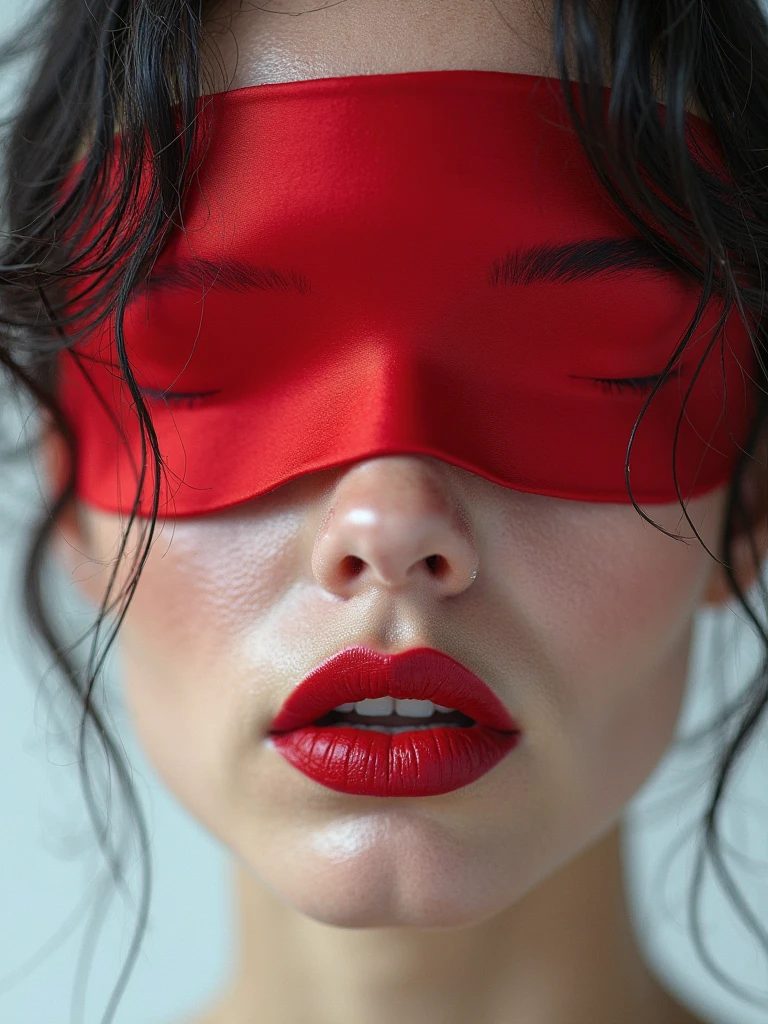 Eat strawberry, and my face with a mask
