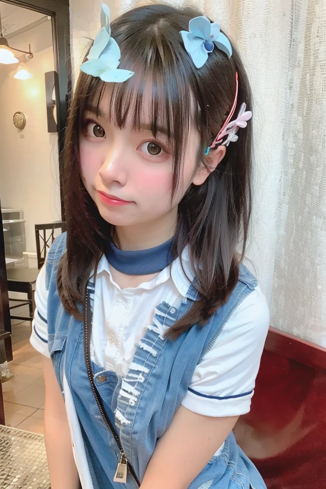 best quality, ultra high res, (photorealistic:1.4),blush,cute,(detailed face),light smile,
looking at viewer,
upper body, japanese clothes,
sunny,river,(cherry blossoms),blue sky,