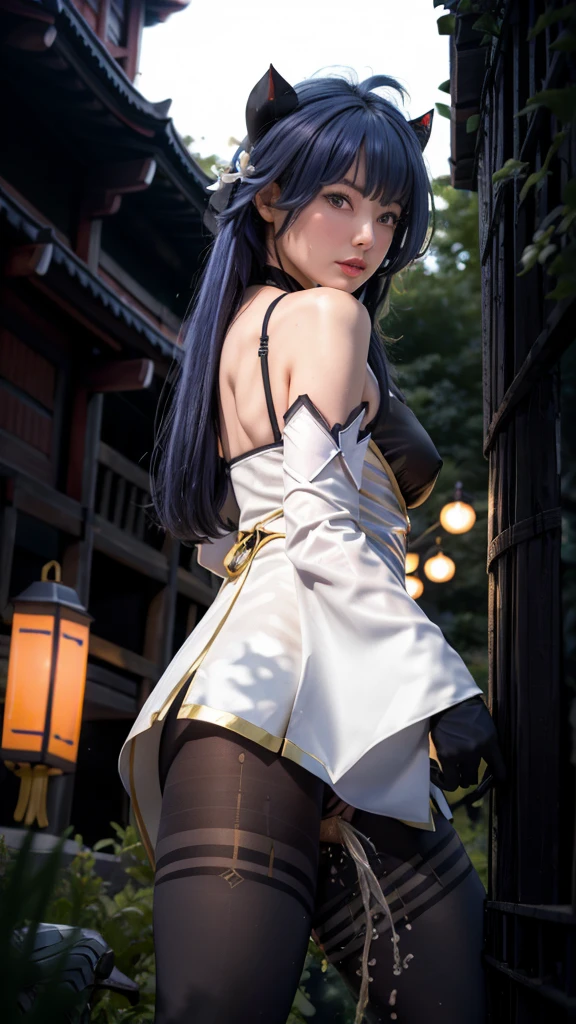 there is a woman with a sword and a black dress, anime girl cosplay, anime cosplay, zhongli from genshin impact, japanese goddess, seductive tifa lockhart portrait, ayaka cosplay, keqing from genshin impact, anime goddess, tifa lockhart, cosplay, tifa, professional cosplay, iu lee ji-eun as a super villain