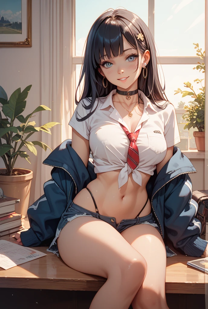 (masutepiece: 1.3), (max resolution: 1.2), (Ultra HDTV: 1.2), cinematric light,  Detailed eyes and skin, detailed facial features, , 8K resolution, (Sharp Focus: 1.2, Perfect Style, Beautiful face, acurate, Anatomically correct, Highly detailed face and skin texture, Detailed eyes, Double eyelids, Thin eyebrows, Glitter Eyeliner: 1.2, Natural cheeks, Glossy skin, Fair skin: 1.2,  (Glossy lips: 1.4), (Girls' High School Uniforms:1.2)、 (Shy look: 1.2), 18 instars, Neat and clean woman 、Black brown hair,Wavy Hair、 Semi-long hair, (Focus on Face:1.2), ((Small breasts)), (upturned breasts), (in class room: 1.2)), (She is sitting on the floor：1.2.)), Highly detailed facial and skin texture, Detailed eyes, Double eyelids, Natural cheeks, Green-gray eyes,a necklace、  shiny small earrings, shiny lips: 1.4,Exposed cleavage、（A large amount of sperm in the chest:1.4）（Large amount of sperm in the thighs:1.2）、red blush、Tears are embarrassing、White underwear、White bra、Open knees、open one's legs、Masturbation behavior、Disheveled clothes、Dressing、Exposed panties、Wearing sweat、sodden、Sheer underwear、Maids、humiliated、impatience、dismay、Frightened、glares、blue eyes、Full-body angle of view、from the front side、red blush、