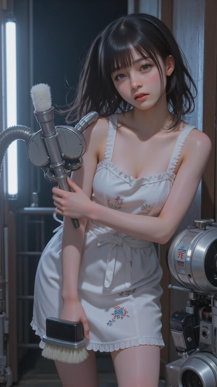 (Detailed illustrations,Very detailed and detailed drawing,Delicate lines with slow and rapid,Realistic texture expression),[Color tressed main line],Inorganic concrete room[Night Hospital],(Japan adult female[28 year old](Zombie Nurse))Hair put together [SKINNY((Small breasts))][pale skin](sickly look),[[bandaged]Bondage Fashion],[Return blood],(Fine and beautiful skin expression [Transparency]),[完璧な目のdetaileds (Iris beautifully drawn in every detail)[Jewel-like eyes]],[long and beautiful eyelashes],[Meticulously drawn hair],(完璧な手のdetaileds [Beautiful fingers without breakdowns [Beautiful nails]]),(Perfect ???????(Perfectly proportioned))[[Full body like]],[Ideal color coordination(Accurate simulation of light-material interactions)],([Precision Detail](detaileds,high-detail)),[[Pale and gentle colors]][Visual art that conveys a sense of narrative] [[Eros in the Natural Body]].