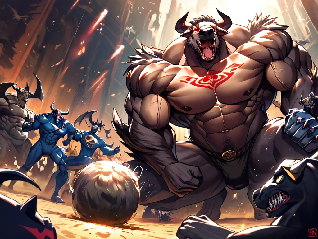 MONOMASA, (gigantic muscles), 8K, Masterpiece, highres, future fiction. Detailed head, Detailed Body, full body, Detailed abs, wearing crNanosuit, big muscle (pecs, triceps, traps) unusually developed muscular body, body full of huge muscles. showing off muscles, pectorales enormes. Exaggeratedly huge muscles. Gigachad Muscular, gigantic muscles, Colossal giant NANOSUIT over a battlefield,
The claws are sharp,
Sharp teeth,
Spread wings, have big wings.
nj5furry, micro city, nj5furry, hyper penis (black color), long legs, symbiote, Spider pattern