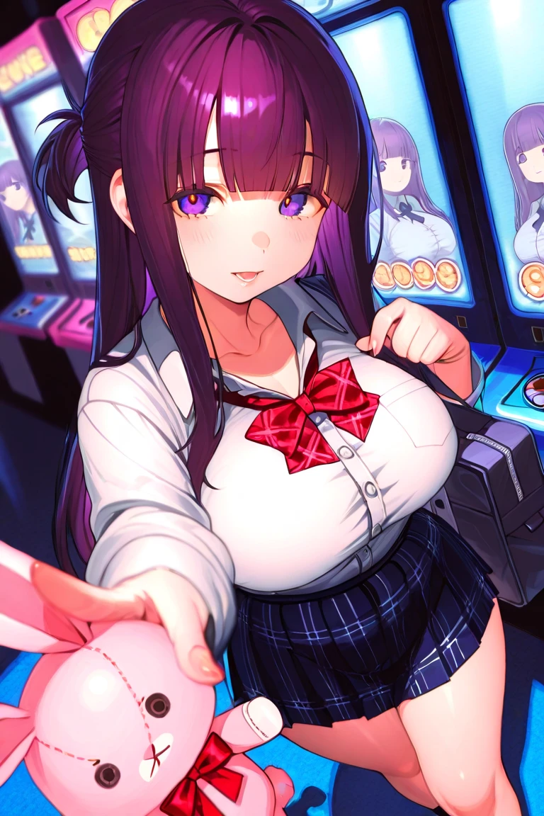 Erotic Anime Illustration、Anime Style、highest quality、Underground Casino、A plump bunny girl with brown skin、Perfect proportions、Very large breasts、Fatty legs、Erect nipples、Slot Machines、gaming table、Cowboy Shot、Exposed nipples、Exposing Vagina、Split squats、smile、Squat、Hobby magazine cover