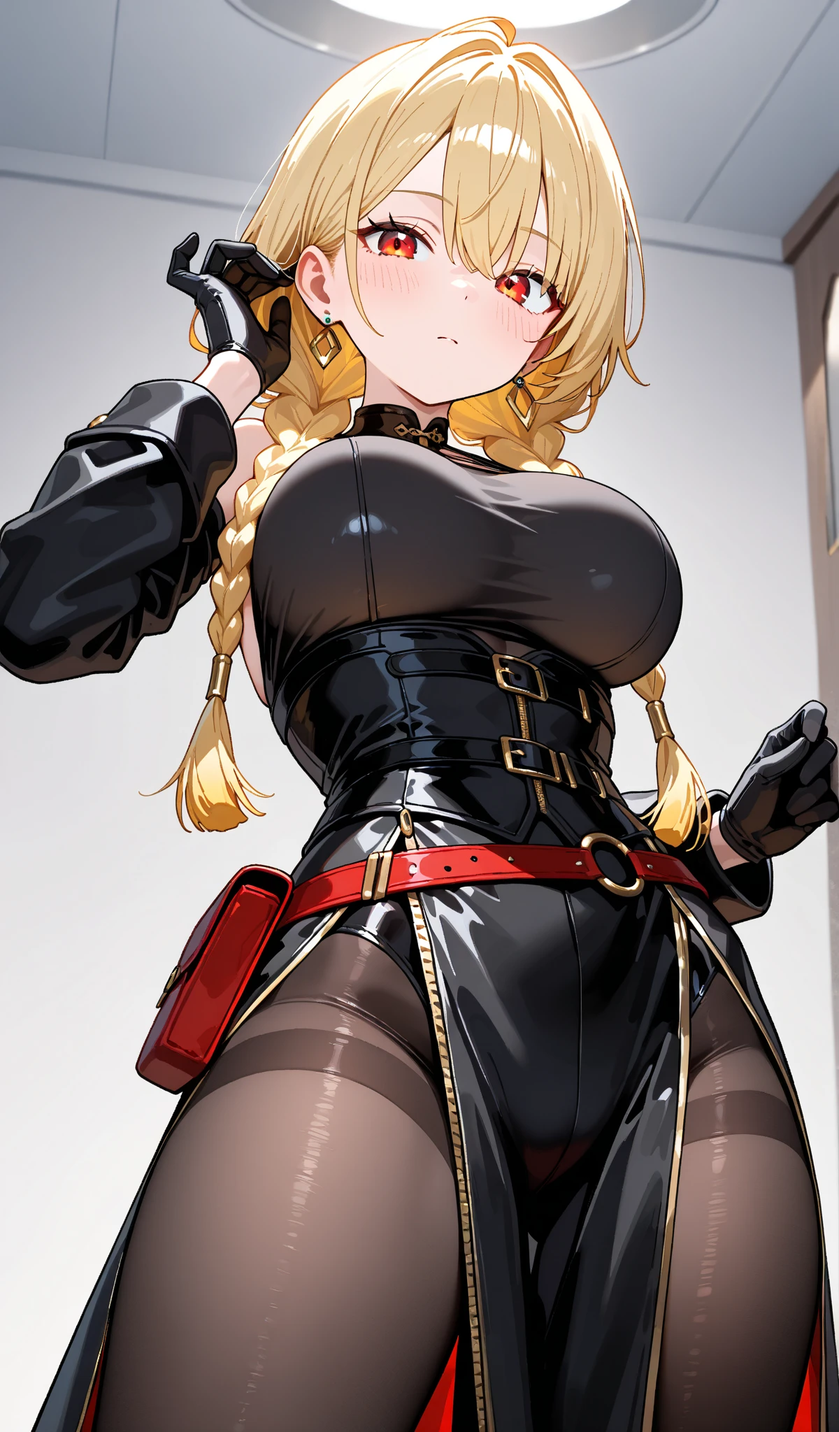 Golden braids。mini-skirts。耳Nipple Ring。Devil's wings。the fallen angel。A MILF。Evil gas,devils。kosmos。themoon。Heart-shaped vacant chest。Heart logo。blindfolds。with her mouth open。Stick out her tongue。perspiring。mouth drool。Lick your fingers。Put your finger in your mouth。Knelt。Cover your eyes with a cloth。Hide your eyes。Full body photo。cleavage。Large breasts。8K。