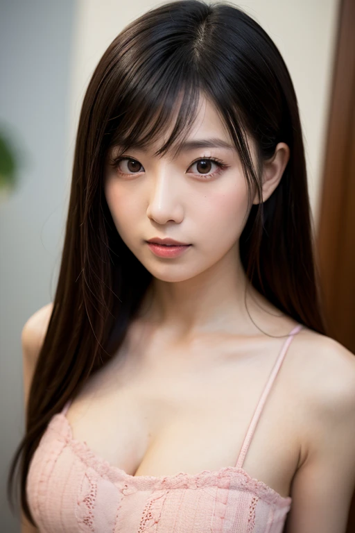 Highest quality, whole body, Soft Light, Ultra-high resolution, (Realistic:1.4), RAW Photos,
1 Japanese girl, alone, cute, (pupil, Light in your eyes),  Beautiful face in every detail, (Small box),(High resolution detail of human skin texture),
(Long Hair),
indoor,
Damask Shirt Dress,
(Portraiture)