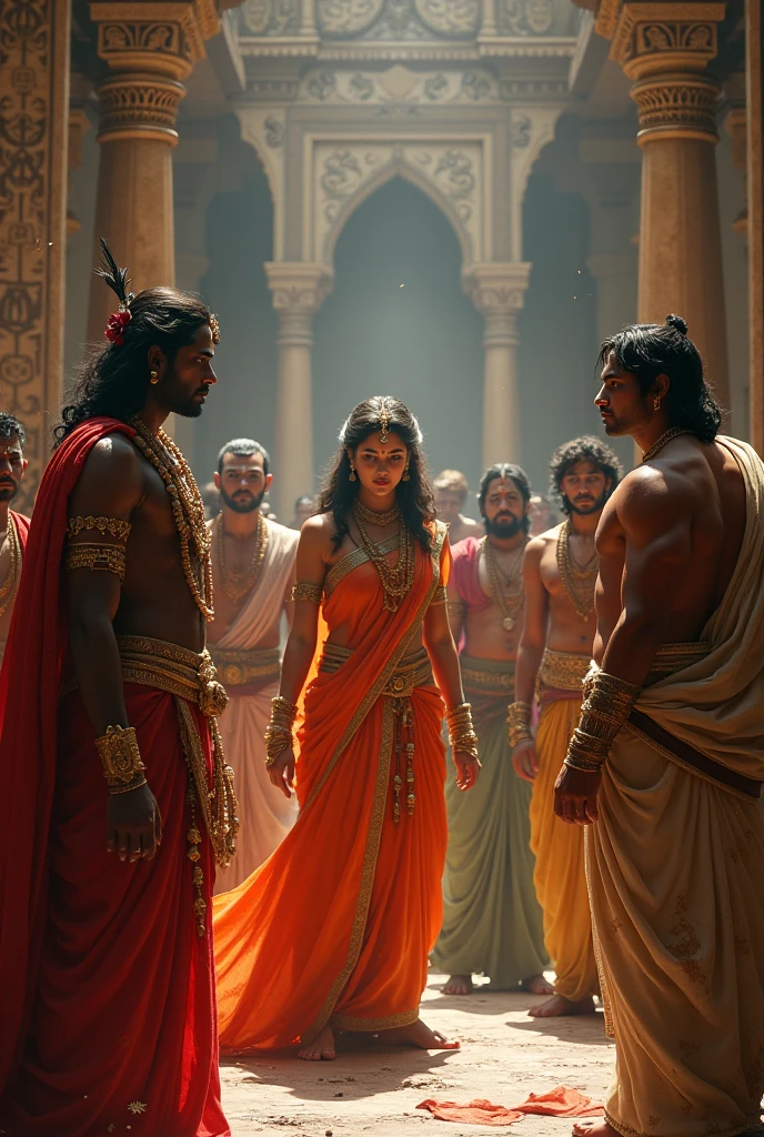 Panchabhartrika: Draupadi was the wife of all the five husbands of the Pandavas at the same time.  This was said to be a unique event at that time.