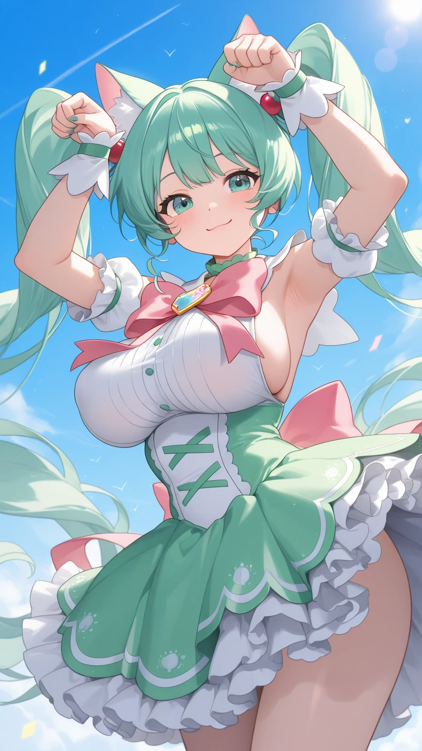 NSFW,komeiji koishi,Touhou Project,milk breast,breast milk comes out the breast,milk,cum in breast,Revealing clothes,bared chest,Smile with open mouth,small tits,Saga:0.65,Curvaceous,one girls,Top image quality,masutepiece