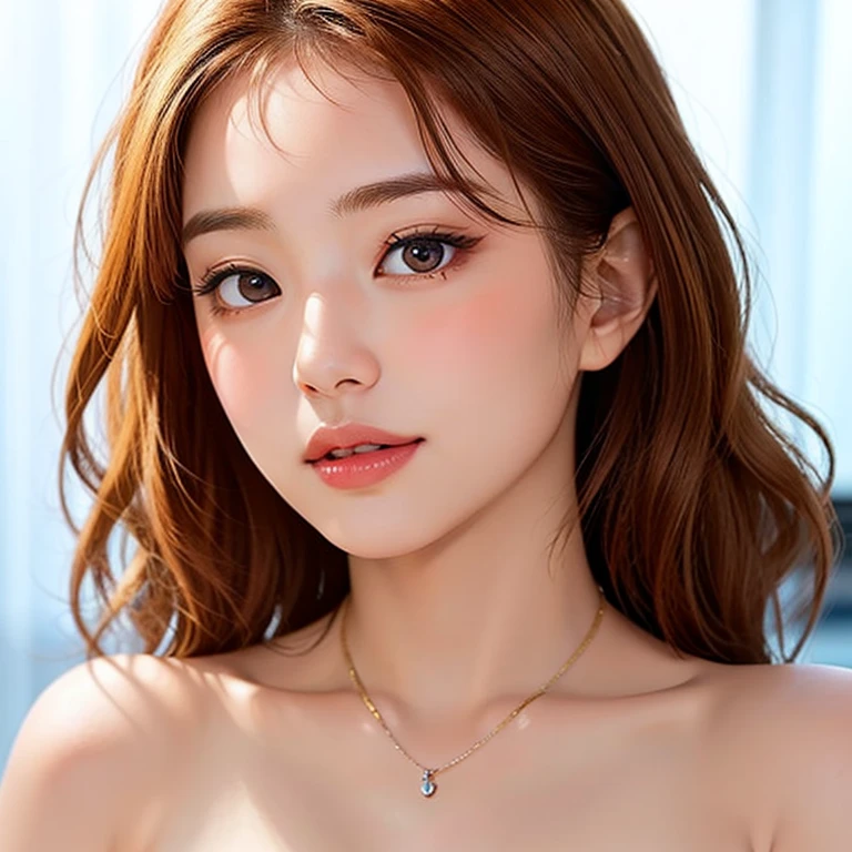 ((highest quality)), ((masterpiece)), (detailed), whole body、wallpaper、Perfect Face、Perfect body、Light brown hair、Beautiful Skin、A beautiful half Korean and half Russian girl、(masterpiece:1.3), (8k, Photorealistic, Raw photo, Best image quality: 1.4), (Rough long hairstyle:1.2)、Cleavage:1.2、Wearing a Chinese dress