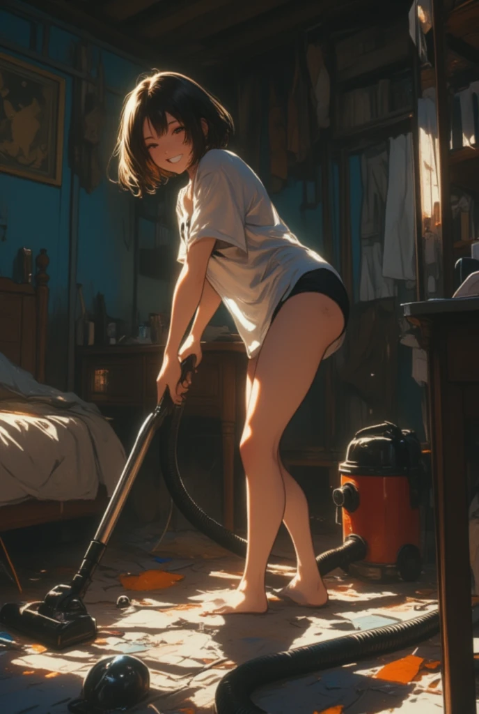 (Masterpiece, Top Quality: 1.4), (Perspective, Vanishing Point, Landscape, High Resolution: 1.2), (HDR, Chromatic Aberration, Colorful Refraction: 1.2), {{Top Quality}}, {{very detailed}}, {illustration}}, {{very delicate and beautiful}}, ((in front of a chair in his room)), Sailor's Clothes, Underwear visible, NSFW (Lying on bed, clothes disheveled, black hair, girl (5 yrs old, barefoot), small breasts, round face, girl, (child: 1.25), (child face: 1.2), short arms and legs, crying face, drooling, semen, pouting, very girly room, {{very Breaking. {{{{((Inserting very thick penis into girl's cunt, very erotic position, pussy can be seen deep inside))}}}}、Side view、(((nsfw))),