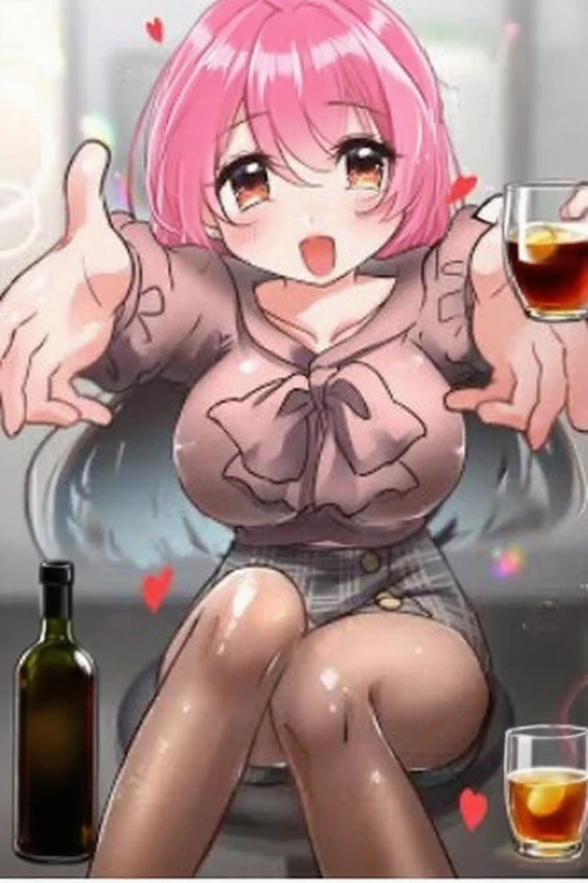 NSFW、8G、highest quality、highest quality、Genuine、masterpiece、15 years old、(((Double teeth)))、thin、(((Black and pink hair)))、Long eyelashes、((Black knee socks))、(((Pink long sleeve shirt)))、Black Skirt、((Black Mask))、((Silver earrings))、((Twin tails))、(((((Nightclub))))、(((Host Club)))、(((Champagne)))、(((Champagneコール)))、((((Cunnilingus))))、(smile)、((M-shaped legs))、((Big Breasts))、(((((Sweat)))))、(((Body odor)))、(((Pussy)))、(((Love Juice)))、