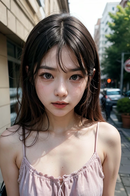 <lora:mayijiang:1> mayijiang,   1girl, best quality, ultra high res, 8k wallpaper, RAW photo, (photorealistic:1.4), masterpiece, (realistic:1.4), ((in the mall, depth of field)), ((intricate, highly detailed, digital painting, artstation, matte, sharp focus)), (Mystic theme), ((looking at viewer)),  ((small breasts)), <lora:add_detail:1>,  <lora:Polaroid Type_600_B_1.1:1>, <lora:FilmVelvia2:0.3>, <lora:MyBreastHelperRS:1>