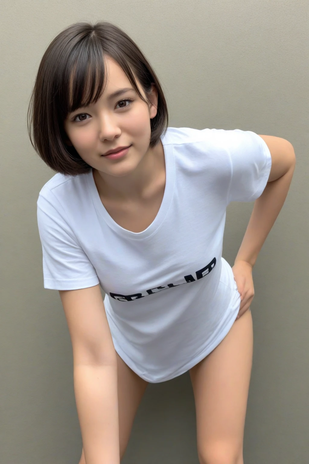 ((highest quality))、(masterpiece:1.4)、Raw photo、8k、((Best image quality))、 ((High resolution))、Beautiful face in every detail、Realistic human skin、Gentle expression、(One Woman:1.3 )、Realistic、Photorealistic、(Very short hair:1.4)、(Beautiful woman)、(Cute Japanese Girl)、Perfect body beauty、(boyish:1.35)、((mannish))、(NSFW:1.5), 1 Female, Age 20, ((naked))、(( Show me your private parts)), In the heat, blush, Open Mouth, {{{Vulgar}}},, Belly button, vagina,((詳細なvagina)) ，((Very large amount of pubic hair(Bristles)))、((Pubic hair growing))、Short Hair, Spreading her legs wide, (Perfect Anatomy), (Vulgar), ((Sweat gushing out)), (完璧なvagina), Mastepiece, Ultra High Quality, High resolutionであり, 8K, Photorealisticです, background: The finest suite in a luxury resort hotel