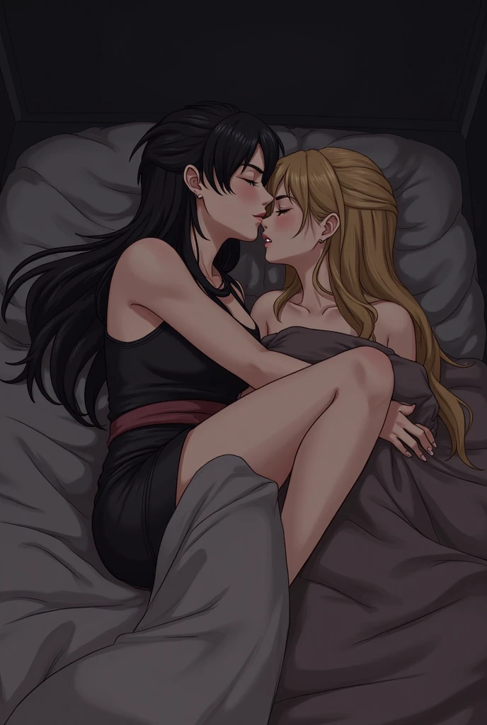 Two Women,Alpha ,40 years old,Long blonde,gamma,40 years old,Long Black Hair,((Touching the chest)), ((Bunny girl))),Big Breasts,BIG ASS, kiss, (adult), (Elf),
((My crotch is wet)),Love Hotel,My crotch is wet,Are standing,(masterpiece:1.2), High resolution, Highest quality, 8k,