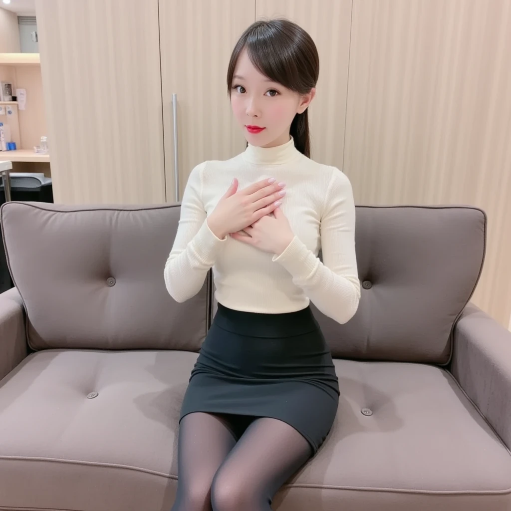 (((masterpiece))), (((Highest quality: 1.4))), ((Very detailed: 1.4)) , ulzzang-6500-v1.1,  (RAW Photos:1.2), (Photorealistic), Beautiful details, (Genuine: 1.4), A simple 33-year-old wife、(Wear a knit dress that shows off your beautiful body line.)、(Ultra-realistic pantyhose:1.3)、Thighs Thighs、A walk in the park、height: 156cm, A little chubby、choker、Japanese Model, Short Layered Hair、Laughter、smile、Japanese Girls, A proper Japanese woman, Japanese Goddess, Innocence、Huge file sizes, High resolution, Very detailed, Highest quality, [masterpiece:1.6], Awareness-raising, Very detailed, Hmph, finely, Highest quality, 8k wallpaper, Cinema Lighting,  Cute droopy eyes、Beautiful big eyes、Just Piece)), Highest quality, One mature woman, eye shadow, Portraiture, (((Full Body Shot:1.3)))、((とても愛情深いsmile:1.2))、(elegant brown hair:1.4)),((Short Hairstyles:1.4)), 　Shiny skin、Exposed thighs!!!、