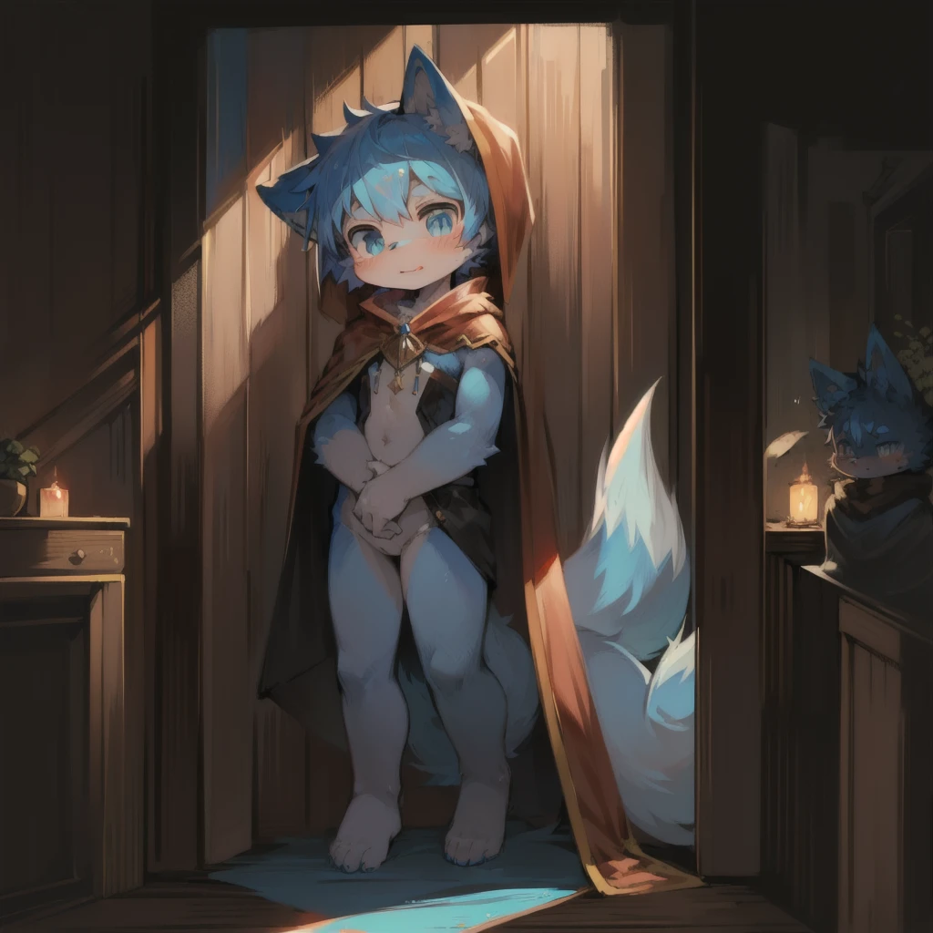 (Seaside setting:0.8),masterpiece,high quality,abstract res,digital painting\(artwork\), by dagasi, yupa,kiyosan,(anthro,fluffy fur,character focus:1.1),anthro male cat,short hair,portrait , Bright eye, the panorama, Character focus.(detailedbackground:0.7), 独奏, shaggy, Hairy male, Male focus, anthr,(Full Body Furry, Fluffy tail, White fur, Yellow fur，Blue fur，Yellow eyes, iwhite colored hair:1.2), (long canines、Panty、The upper body is naked：1.2），（interiors、During the Day：1.1）