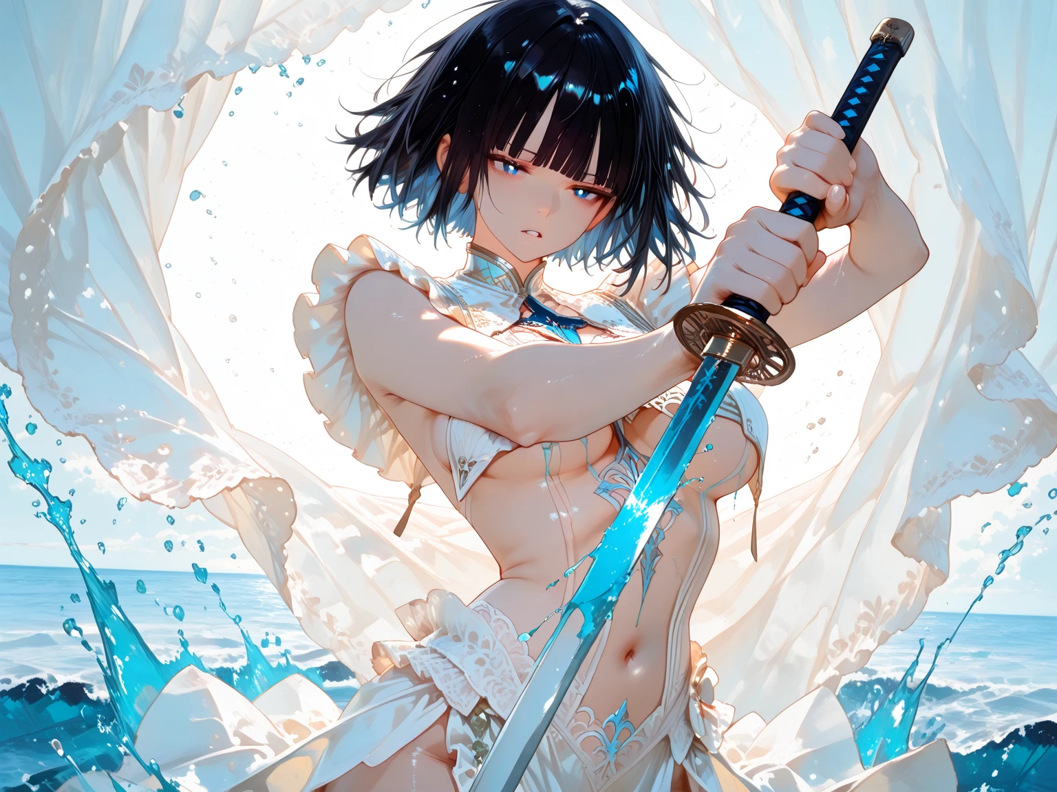 Hyper Quality、8K quality、High resolution、Image quality captured with a single-lens reflex camera、Perfect Anatomy、BREAK.
((A beautiful high detailed bikini girl.lands on the beach、Immediately after landing))(Pink mechanical bikini👙)(sunrise stance:1.5, (holding weapon:1.4),(high detailed.BigSword:1.4)),(Highly detailed hands) (Portrait:1.2)(Tropical Island🌴:1.5)(Giant Sword:1.4)