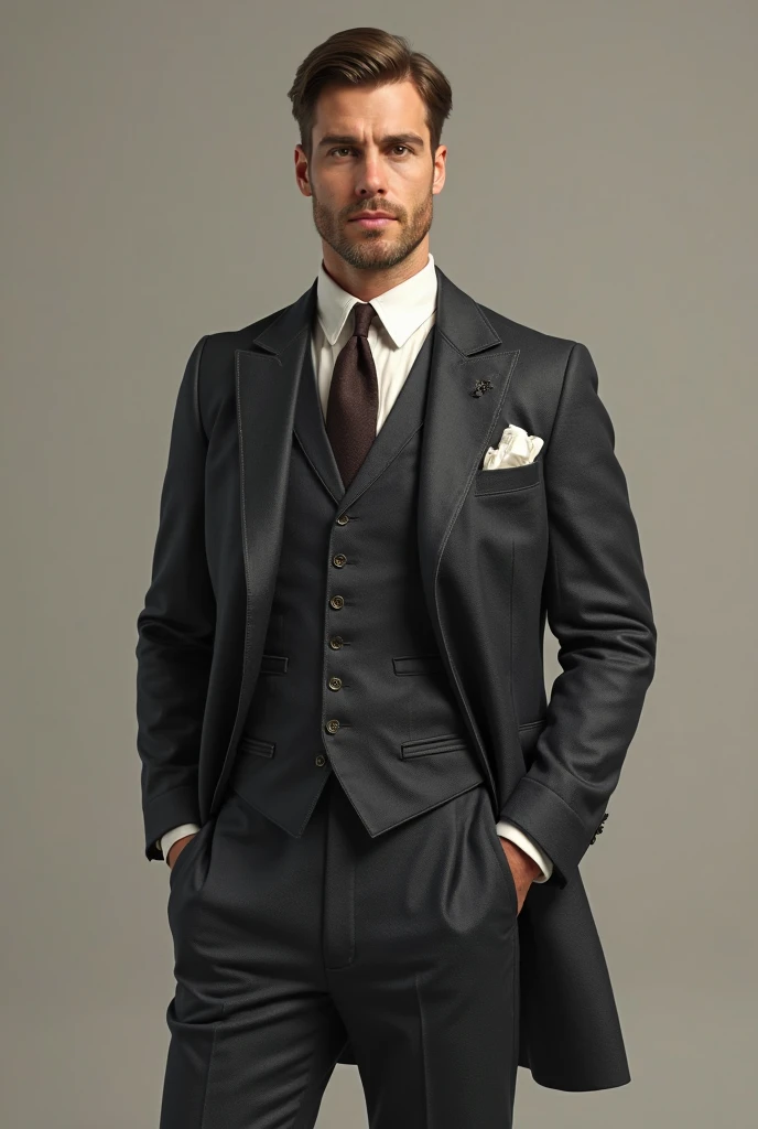 A sexy gentleman,Victorian era fashion, handsome face, black and white photo, homoerotic , focus from head to thighs,  crotch, mysterious expression ,nsfw, erection 