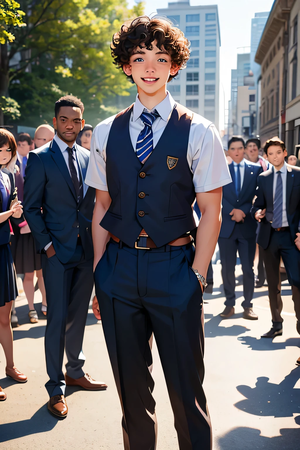 Male college student picking up at Shibuya Hachiko