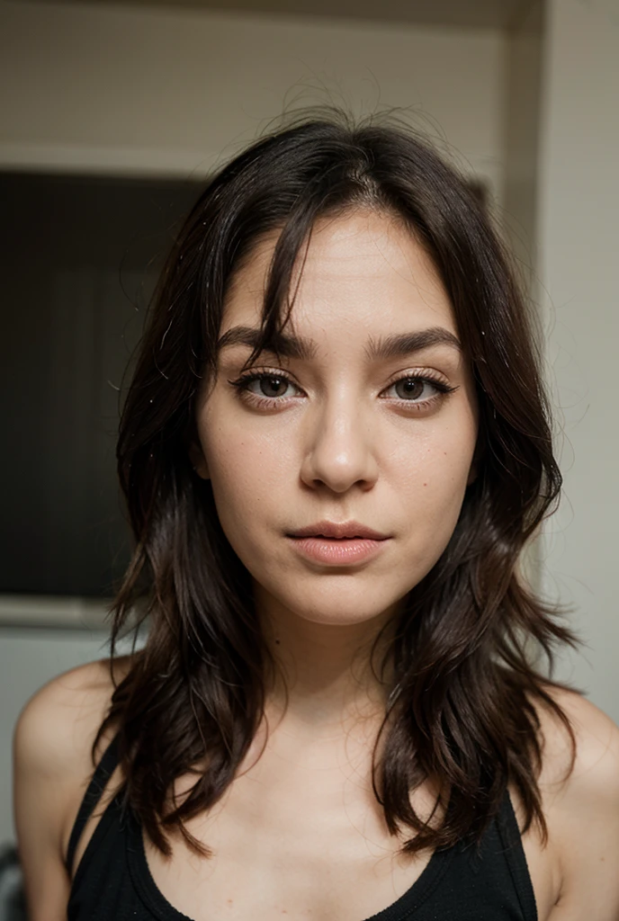 Garota de frente cabelo curto 