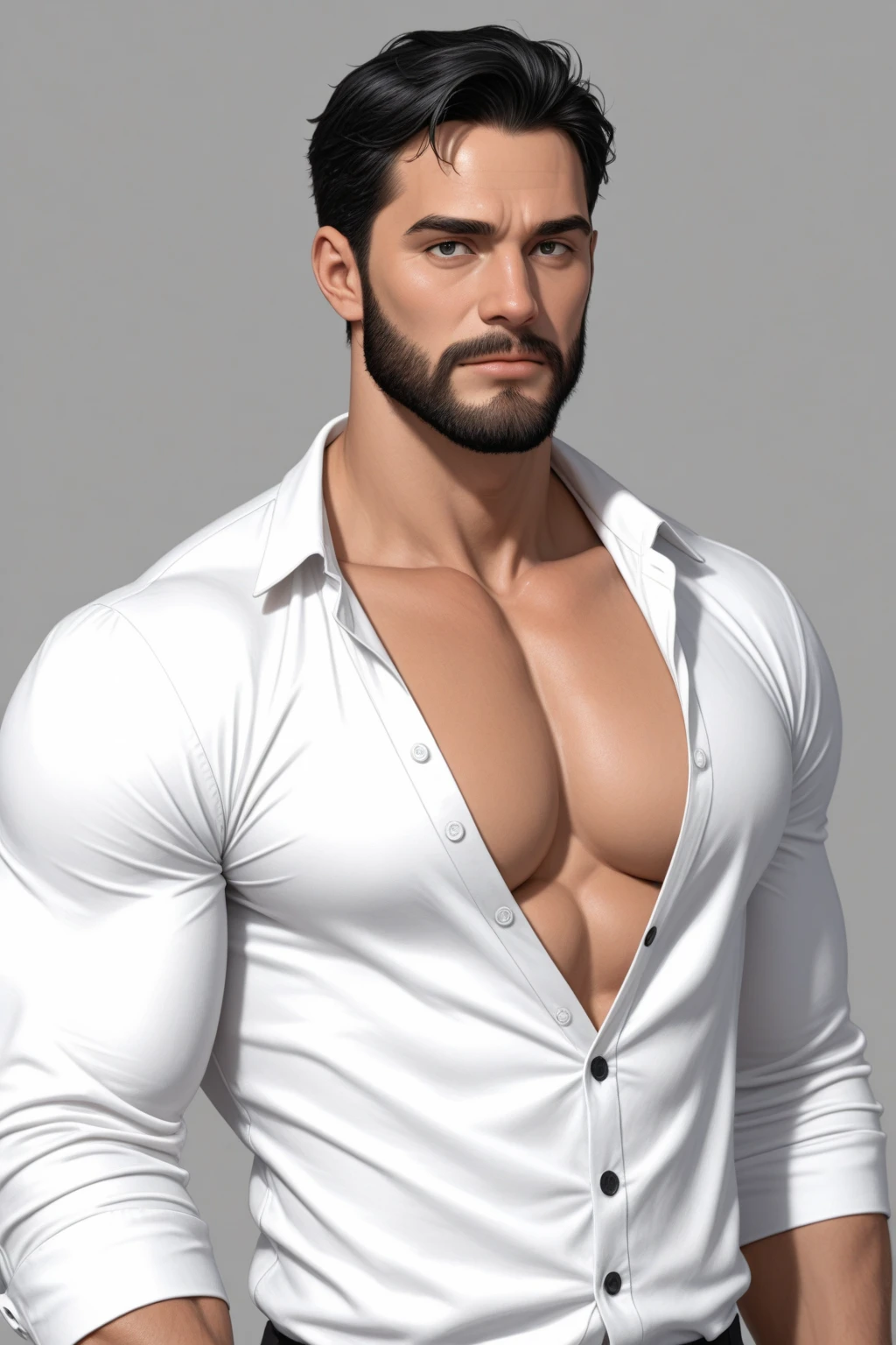 un dibujo de un hombre con una camisa y suspendido, sexy masculino, (SFW) seguro para el trabajo, plano medio de un guapo, human personaje masculino art, hombre guapo animado, masculino y guapo, arte masculino, heroic pose masculina, pecho peludo, personaje masculino, Sin camisa :: alto detalle, hombre guapo, fuertes rasgos masculinos, guapo impresionante realista, pose masculina