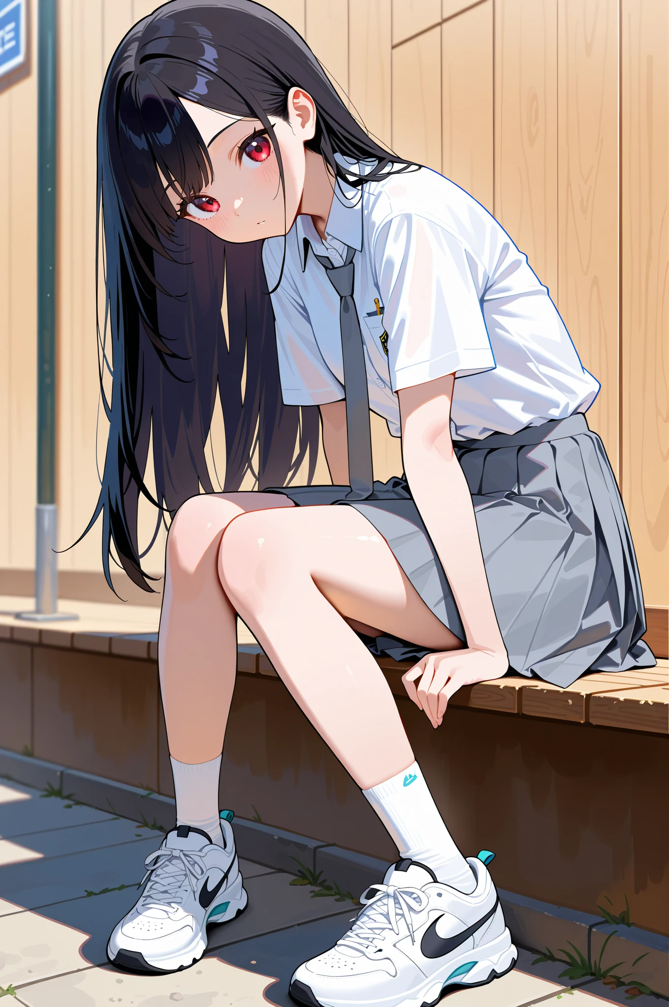 (8K, RAW Photos, 最high quality, masterpiece:1.2), high qualityのRAWカラー写真, Professional photo shoot, Cinematic Light, night、Late night、alone, (((young woman, Gal))), (Sharp features), (Small face), (Skin with attention to detail:1.2), clavicle, Cute face, Beautiful appearance, Long eyelashes,Girl Turning Around,, (Black Hair, Long straight line), high school student, cardigan, High School Uniform、, White shirt, mini skirt, night Park, Birds chirping, Embarrassing, sad, Artistic painting,Attractive thighs, loafers:1.2, (A very fine touch:1.2), (Watery eye), sad雰囲気, Oil painting style, Dark colors, (Are standing:1.5, lean on a tree, Full body portrait), Smooth texture, Gazing Eyes, Beautiful Skin, Shiny skin, ((Perfect Fingers, Five Fingers, Anatomically correct)), Background Blur, high quality, Surreal, ((Very detailed, photo shoot)),(Cover your face with your right hand、Grab the skirt with your left hand),,(((Skirt flip、Sexy panties)))、blush、Embarrassing、They hesitate、Looking down、avert your eyes、Full Body Shot、((Hide your face))、Embarrassing、Thick legs、、glamorous、Skirt flip、Wear a skirt、Squat with your knees bent