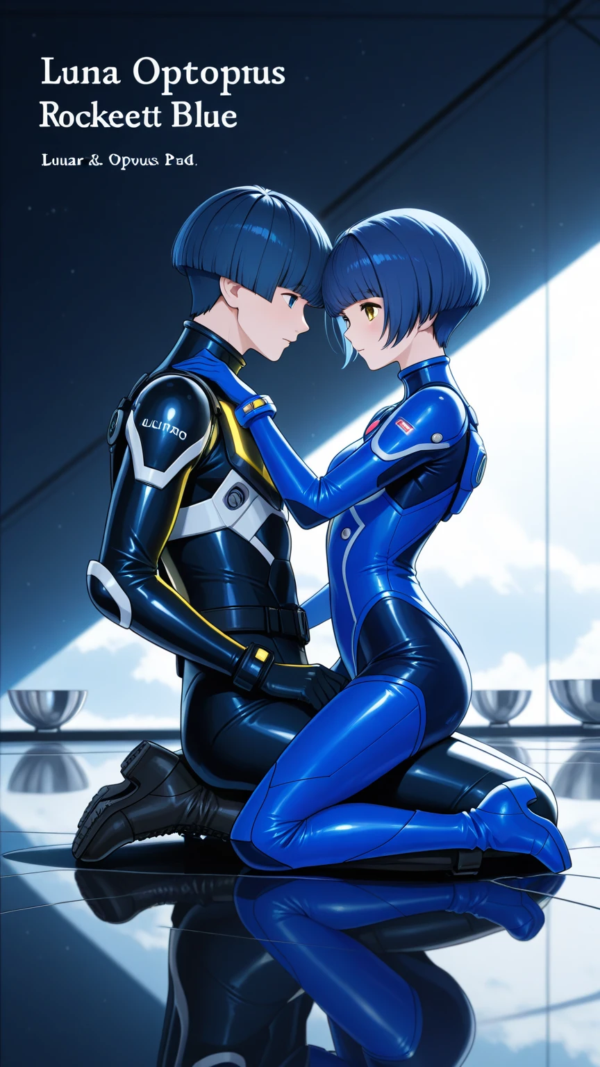 Anime boys rubbing their penises together and ejaculating together in an empty classroom 