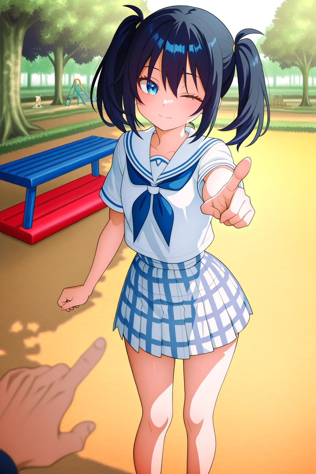 hetero,1girl,1boy, penis,nsfw,flat chest,,loli,6yearsold,teacher, height difference, full body, fellatio, standing, looking at another, indoors, randoseru,White dress, Back pack, from side, looking away, twintails, collarbone,arms up, arms grab,