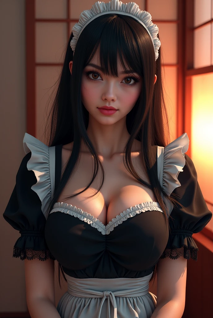 NSFW、最high quality、high quality、best image quality、8K、最High resolution、High resolution、最high quality、masterpiece、RAW photo、whole photo、realistic atmosphere、(detailed face)、(fine hands、thumb1reference4)、(beauty of japan )、very nice face、beautiful face、((beautiful japanese girl))、(japanese woman), ((18 year old beautiful girl))、(glossy black hair)、(long straight hair)、whole body、(beautiful breasts)、slim style、(shiny skin)、(Fair skin)、realistic human skin、realistic human body structure、perfect body, perfect face, perfect hands, perfect fingers, perfect lips, perfect eyes,perfect teeth、perfect background round, beautiful skin,looking at camera、natural soft light、The shape of the ?????? is clearly visible、The shape of the ???????? is clearly visible、medieval europe、Inside the royal palace、((Transparent(French Maid Clothing))