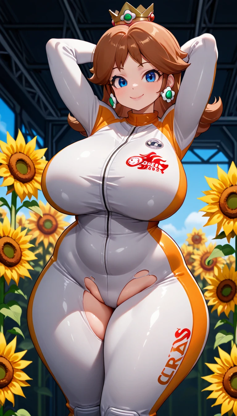 cameltoe,NSFW, Close-up of a woman riding a bicycle on a crowded city street, Wear an orange swimsuit, Yellow ponytail, picture of a female biker, Sporty, Very sweaty, see - through, huge tit, Fitness model, perspire, Ruddy cheeks, Soaked all over, Reveal a shy expression,fakebreasts