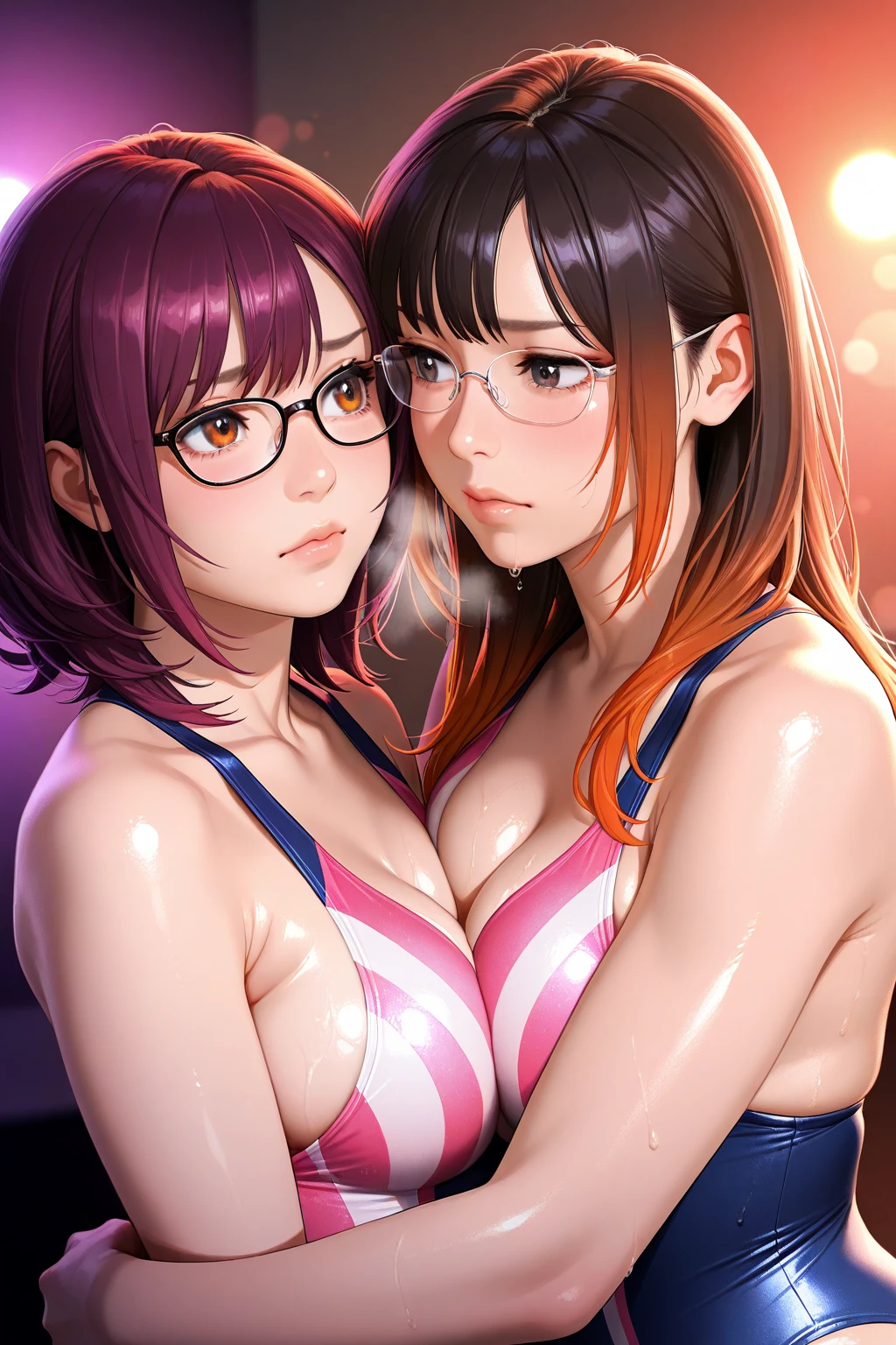 (solo, 1girl, short hair, uchiha sarada, glasses, (black eyes), sarada uchiha),masterpiece, best quality, 1girl,beidoudef, moist skin, detail skin,((( Leopard bikini))))), ghibli style, (((boobs hanging out)))), (blush:1.2), (sitting:1.1), barefoot, (kawai, messy room:1.2), cowboy shot, gold glasses, short hair, black eyes, black hair, flowers, slim body, sweat, wet, sweat body, wet clothes, see through, on the floor, (Original, small breasts, 1girl, solo), (very detailed wallpaper) , (best quality) , (work of art) ,struggling posture, artistic dedication, very detailed illustrations, (pink lipstick) , beautiful eyes, (Delicate Face) , perfect detail, (best lighting ), (super complex details), ((Alone, Sarada Uchiha, ((black eyes, pink lipstick, small breasts)), (wearing glasses, short hair, serious facial expression), confident))