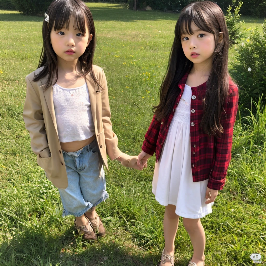 there is a woman and a child sitting on the floor, ji-min, with ivy, photoshoot, yanjun cheng, shaxi, Taoist, with a child, lulu chen, EVA, portrait picture, brown clothes, editorial photograph, bae suzy, editorial photo from magazine, zmonzheng, Uptrend ,, jia, Portrait, taken with sony alpha 9