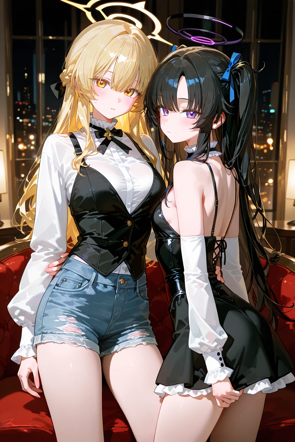 bangs down,beautiful girl,Maid clotheasterpiece,perfect face,perfect breasts,long hair,Outstanding style,stimulating,Cute outfits,Horny girl,double eyelid,Naughty Girls,Erotic and cute,mini skirt,ribbon on uniform,colorful hair color,yellow eyes,leather jacket,horny girl,Knee-high boots,
Colorful,multicoloured,future fashion,smile,,zipper bra,Multicolored clothing