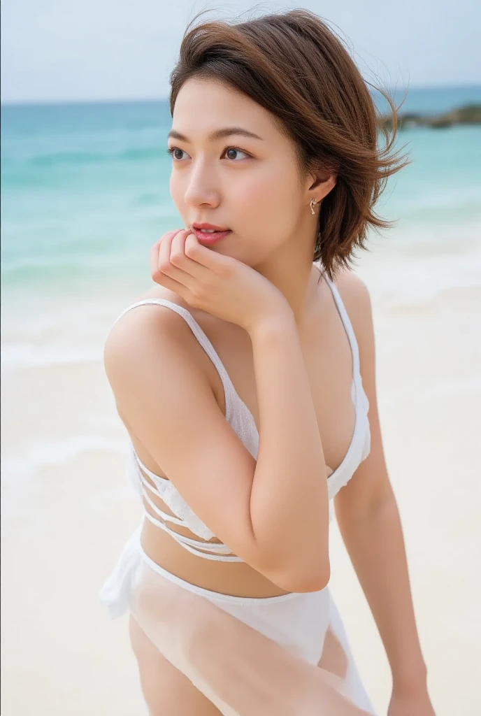 Highest quality,High resolution,Very detailed,Realistic,(dynamic,Portraiture,character Portraiture),(Anatomical description),(Ulzan 6500),(Ballet Dancer,beautidebtul Ballet Dancer),(Dark Sea,Starry Night),(Beach,principal,White string bikini,sexy,curve),(Big earrings,necklace),(Back view,Bust up shot),(Movie Scenes),(Photo opportunities),(Cola bottle body,Breathtakingly beautiful),(Splendor,Elegant,gracedebtul pose,debtluid movements),(Light and shadow contrast,particle edebtdebtects),(debtantasy watercolor painting),(debtluidity,beauty),(Nikon Z6,debt/1.4,ISO320,1/Shutter speed 500),(8k),(Vibrant colors),(Bokeh)