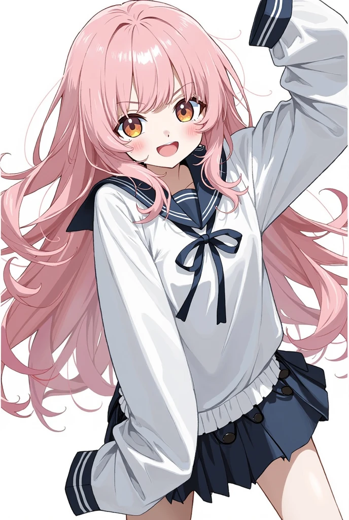 1girl in、A smile、The shirt、skirt by the、(small tits)Chilarism、Japan High School Student Uniform、serafuku、summer clothing、Squall Drenched Uniform、(Sheer Bra)、Upper body portrait、Sleeping in large letters、s asleep、