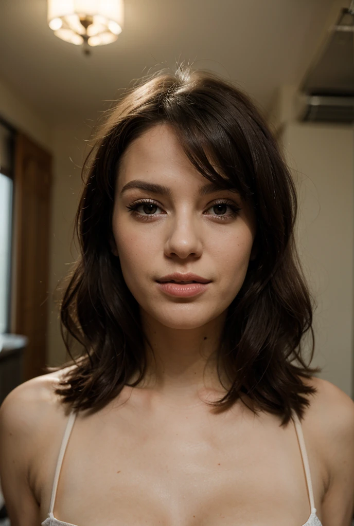 aguacate con cabello rojo corto y cara bonita