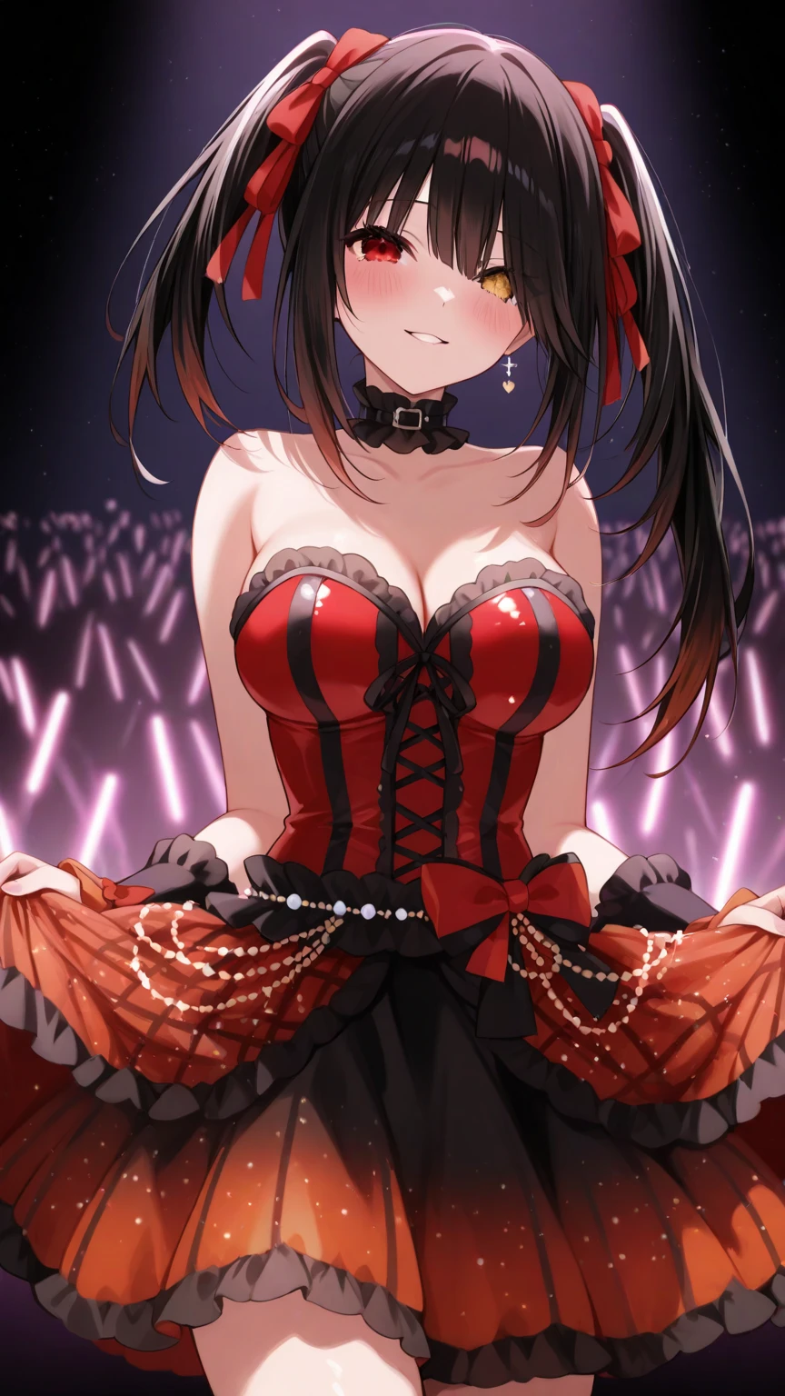 ((Highest quality)), ((masterpiece)), (detailed), (Perfect Face)、The woman is Reika Aoki with semi-long hair、The woman is wearing a cabaret dance costume and is dancing a cabaret dance