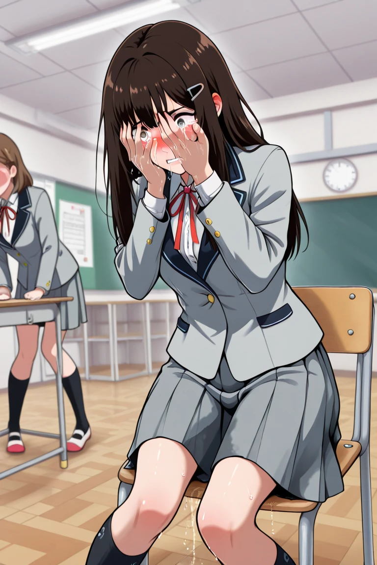 A highschooler girl being fucked by a male teacher infront of whole class as a punishment