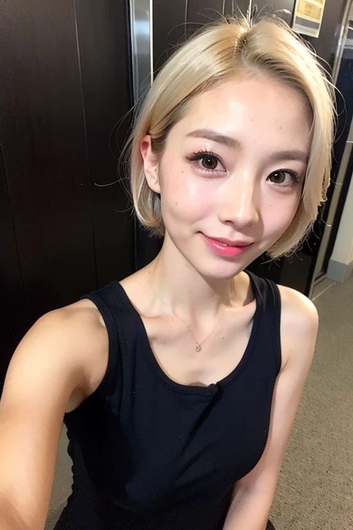 (Very realistic photos, concentrate、High resolution, Detailed face, Beautiful Eyes), ((Photographed in front of a white wall))、Japanese women, 20-year-old, various expressions, Upper Body、alone:1, Slim figure, Mr.々Hair style, Casual clothing, Only one person is in the photo、Photographed in natural light、Simple Necklace、Don'Don'Don'Don't look at the camera、Bob Hair、Short bangs