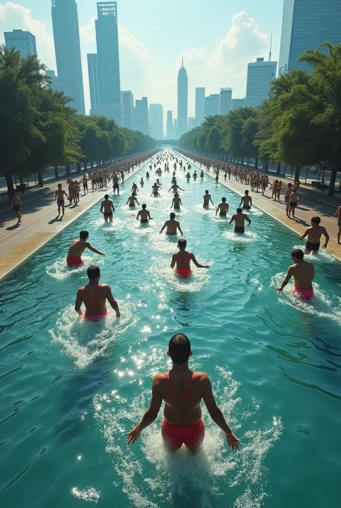 Create a collage about calisthenics and the diversity of people who practice the sport in parks and beaches 
