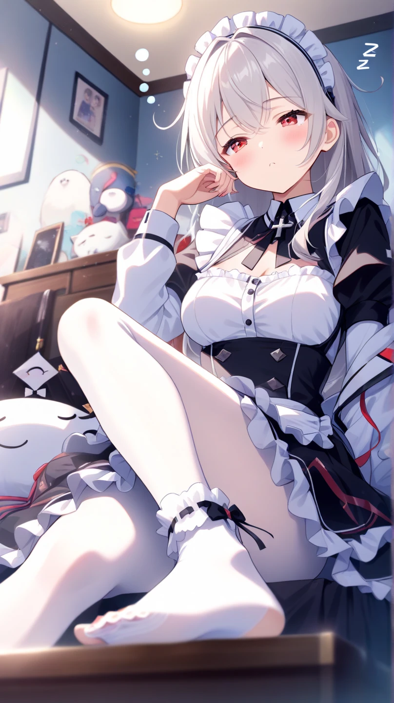masterpiece, best quality, 1girl, solo, kiana_flamescion, long white hair, ponytail, blue eyes, cape, fiery cape, gloves, naked, (pussy, vagina, pussy juice:1.2), spread legs <lora:Kiana_Flamescion:0.8>