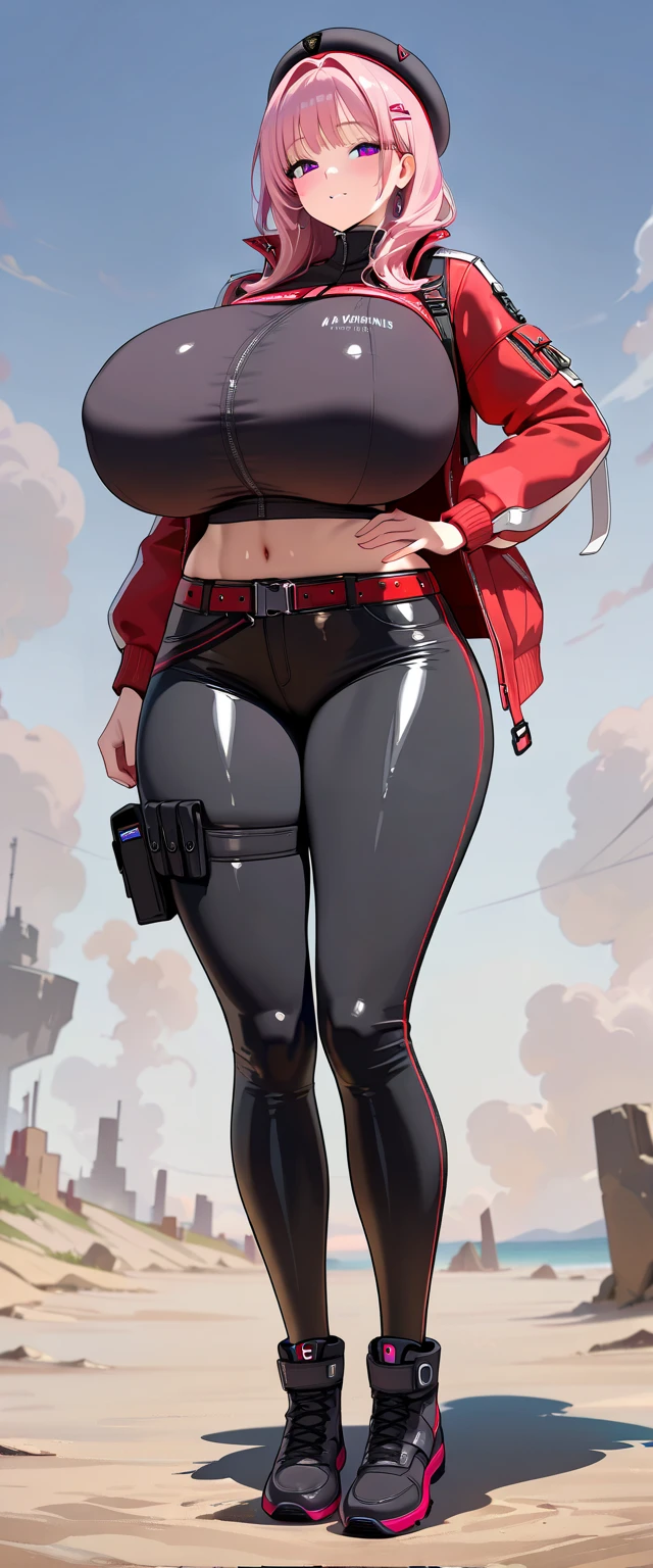 1female，25 age old，plum，Very huge， 独奏，（Background with：aerodrome，Planes，snow mountains，at winter season，There is snow on the ground，luring，） She has long black hair，Standing in the cabin，，seen from the front， hair straight， The sky is mostly cloudy，（（（tmasterpiece），（Very detailed CG unified 8k wallpaper），Best quality at best，电影灯光，detailed back ground，Beautiful and delicate right eye，（very delicate beautiful），（Beautiful and detailed eye descriptions），ultra - detailed，tmasterpiece，）），facing at the camera，A high resolution，ultra - detailed），violent weapons，  convex，legs are open，Raised sexy，Camel toe skin color，unsatisfied desire，Street，Aviator（dressed in：Dark green bomber jacket，black pantyhoses）