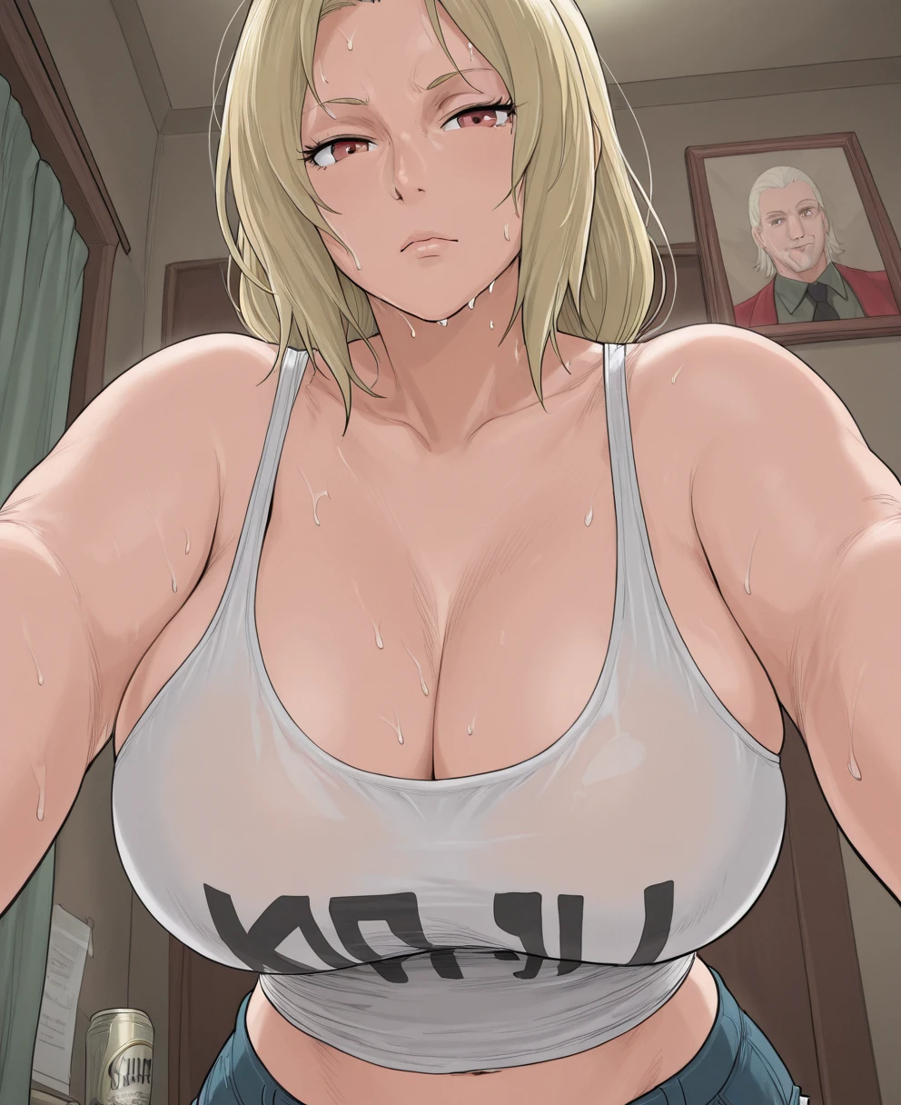 masterpiece, ultra-detailed, best quality, extremely detailed, 8K, high res, realistic, 1girl, 18yo, beautiful girl,BREAK,(blush:1.5),(Cleavage,Areola:1.6),