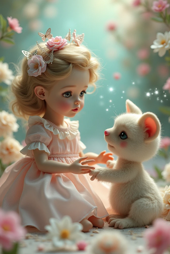 (best quality,4k,8k,highres,masterpiece:1.2),ultra-detailed,(realistic,photorealistic,photo-realistic:1.37),angelic otter with wings and halo,bedroom scene,toys,mischievous,playful,curious eyes,soft fur,ethereal glow,peaceful atmosphere,dream-like,warm lighting,pastel colors,gentle floating,soothing music,whimsical,delicate wings,translucent halo,joyful laughter,happiness,serene expression,plush teddy bear,floating bubbles,comfortable bed,twinkling stars,colorful dreamland,fantasy world,innocence,childhood magic,touch of magic,fairy tale vibes,lighthearted,enchanted moment,imaginative playtime,blissful dreams,floating feathers,fairytale-inspired