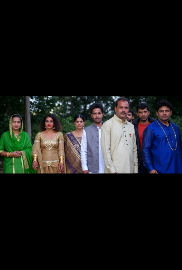 a Yaudi family, focus on the characters' faces