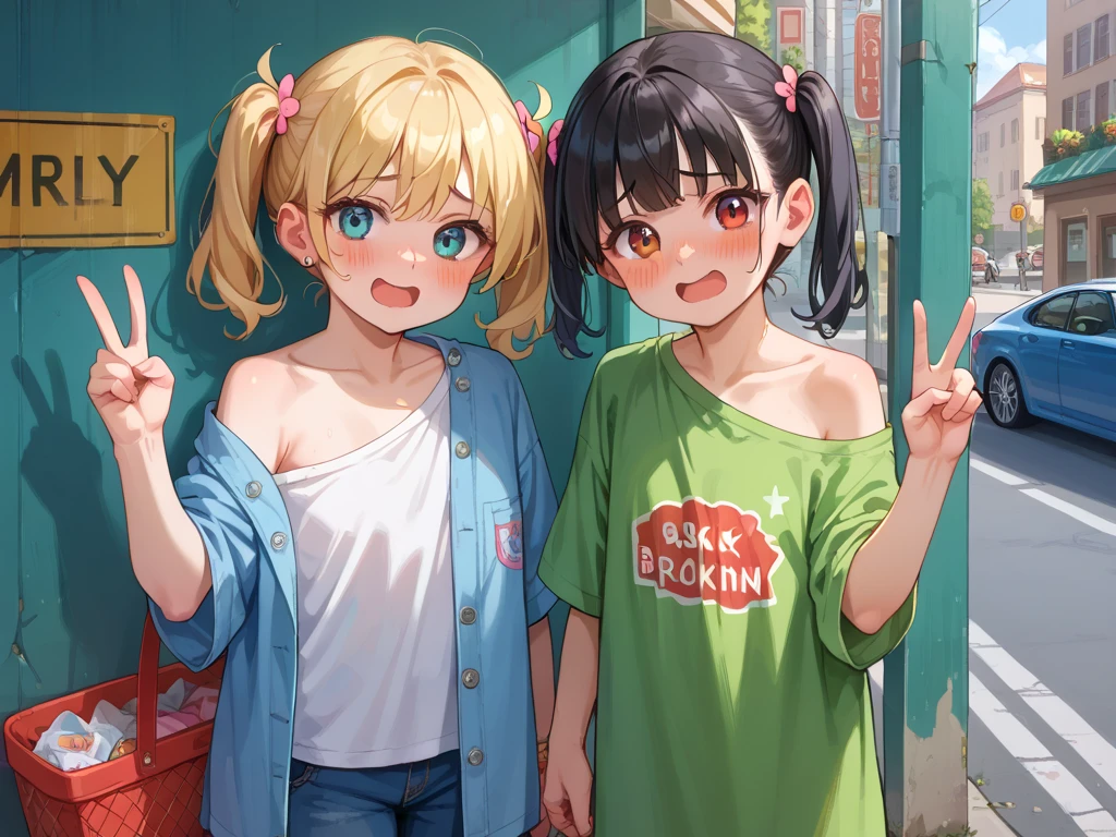 (superflat, flat shading, flat colors), (closeup), 3girls, 14yo, teen, rock band, (white panties), no skirt, , play electric guitars, in a garage, sing, having fun, bright, wide angle, vibrant colors, watercolor, ghibli style  (Best Quality,4K,High resolution), Delicately expressed illustrations with realistic details，Gathering of 5 women＋selfee，Looking at the camera、Point the camera up，Staring at this、Smile，Red color clothes，（Black long straight hair），Yellow clothes，（ Brown bob hair）Blue color clothes，（short-haired and disheveled hair,,,,） pink color clothes，（ Beautiful with a pink ponytail），white colored clothes，（Blonde twintails），5 women of idol type，stage，Lively exterior，comic strip，animesque，Comical illustration，Cute illustrations delicately drawn in detail，Looking up at the camera from above