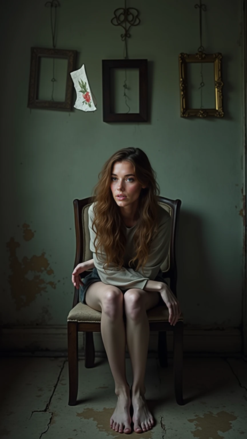 Sad woman in the house