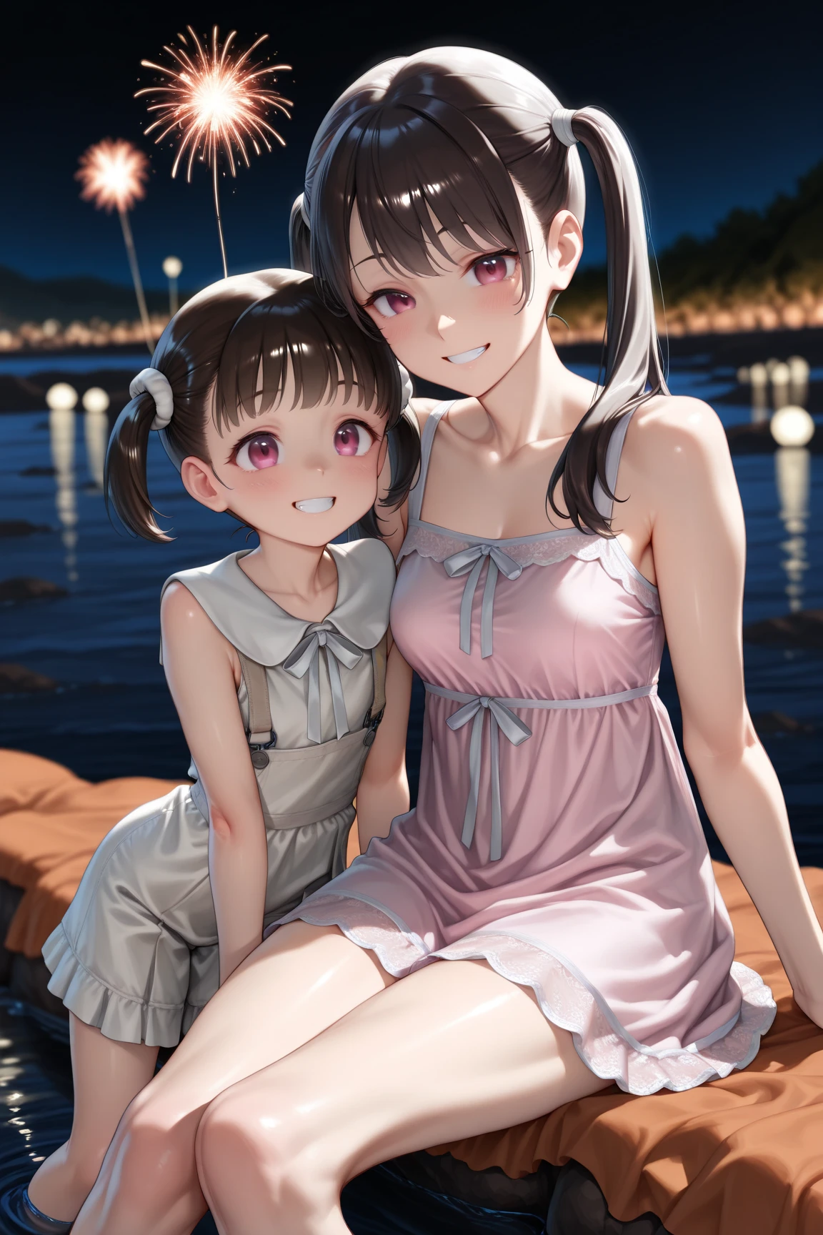Kasumi Toyama,Band Dream!,(Mother and daughter:1.8), (Two Women:1.6),(Happy smile:1.3),Peace of mind,peace of mind,Trance,Purple eyes,(Absurd, 8k, 4K, Tabletop, Extremely detailed:1.2), Highest quality, Perfect Anatomy,Perfect Face,Heart-shaped pupils,Being spoiled,looks happy,(big breasted mother:1.5),(A girl with very small breasts:1.5),Acme,Masterpiece Nipples,Black pubic hair,Erect nipples, (全裸のMother and daughterが並んで座っている:1.6), (Firm and huge breasts:1.5), nsfw, NUDE, (In the hot spring:1.5), (Hot bath:1.4), (Sweaty:1.5), (peeing:1.7)