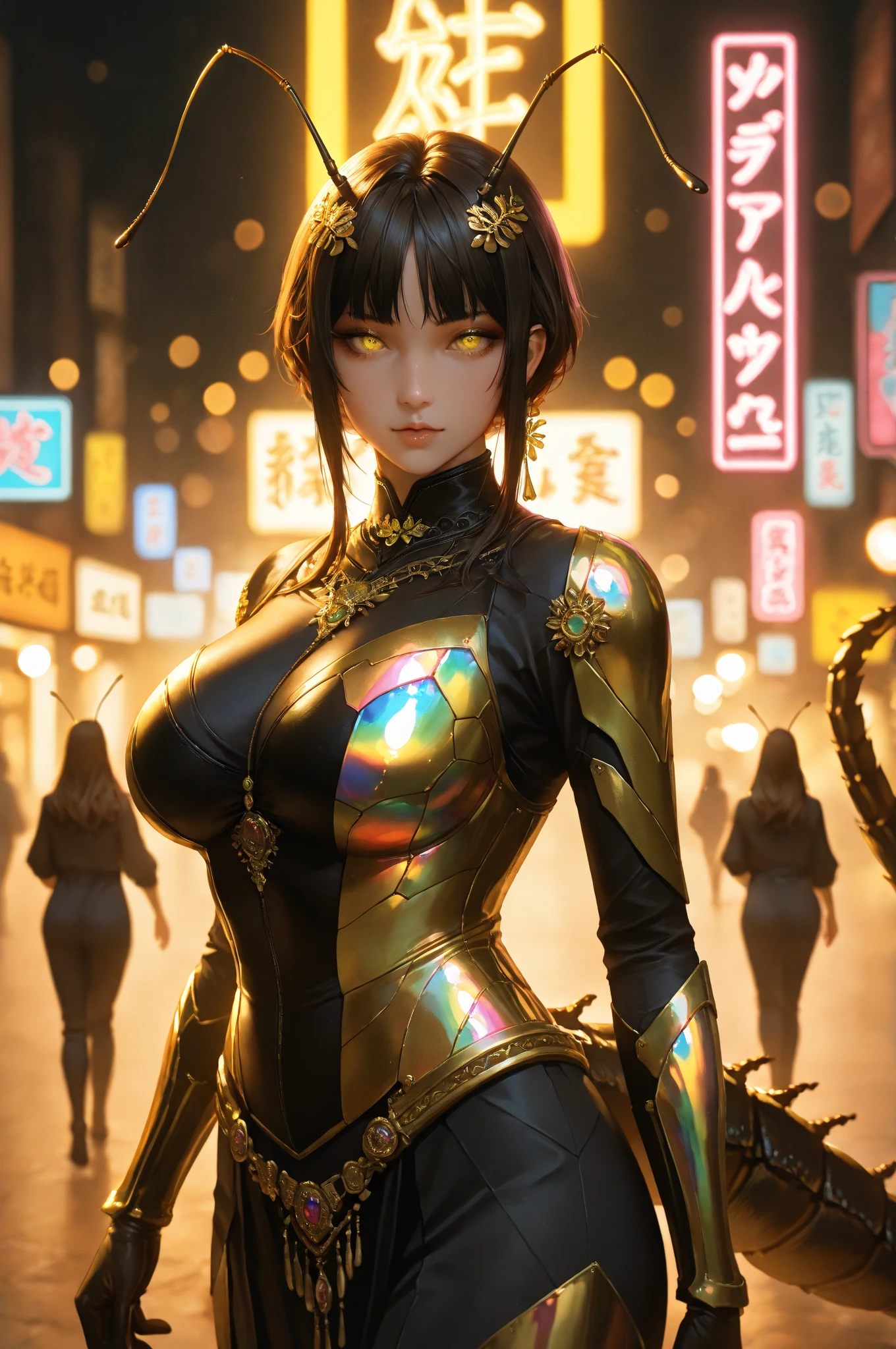 UHD, anatomically correct, textured skin, best quality, 8k,Canon, Canon, foreshortening,Cubist Futurism, modern, Realism, Contemporary art, Action painting,drop shadow, blending、Small Breasts, Svelte Body、Making a heart with both hands
