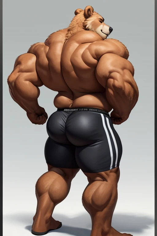 A masculine man with a pair of huge, round buttocks, a huge and voluptuous ass.