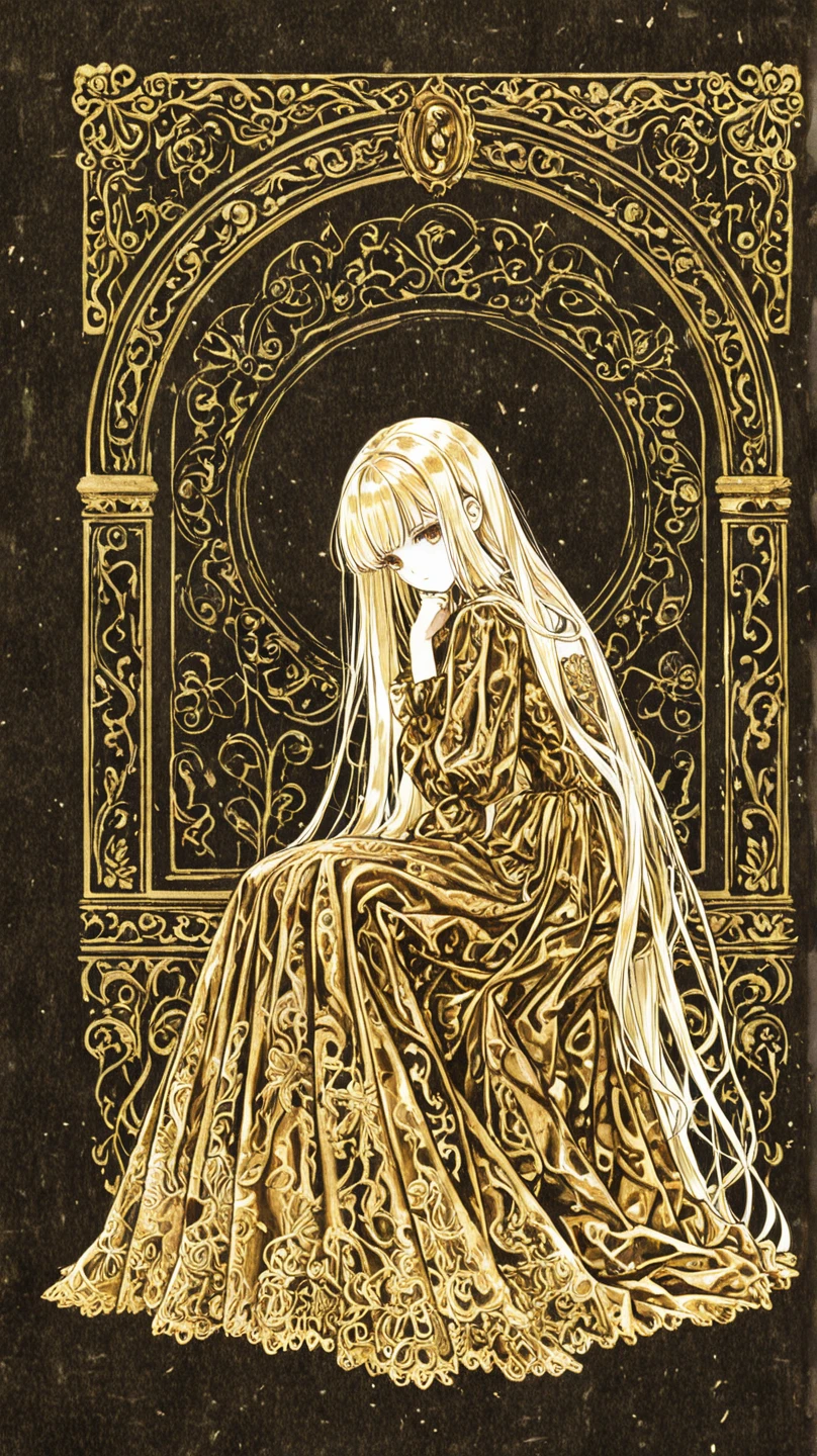 masterpiece、Highest quality、Best image quality、High resolution、Big Breasts、nsfw、Completely naked、Blonde、Yellow Eyes、Long Hair、Sexy expression